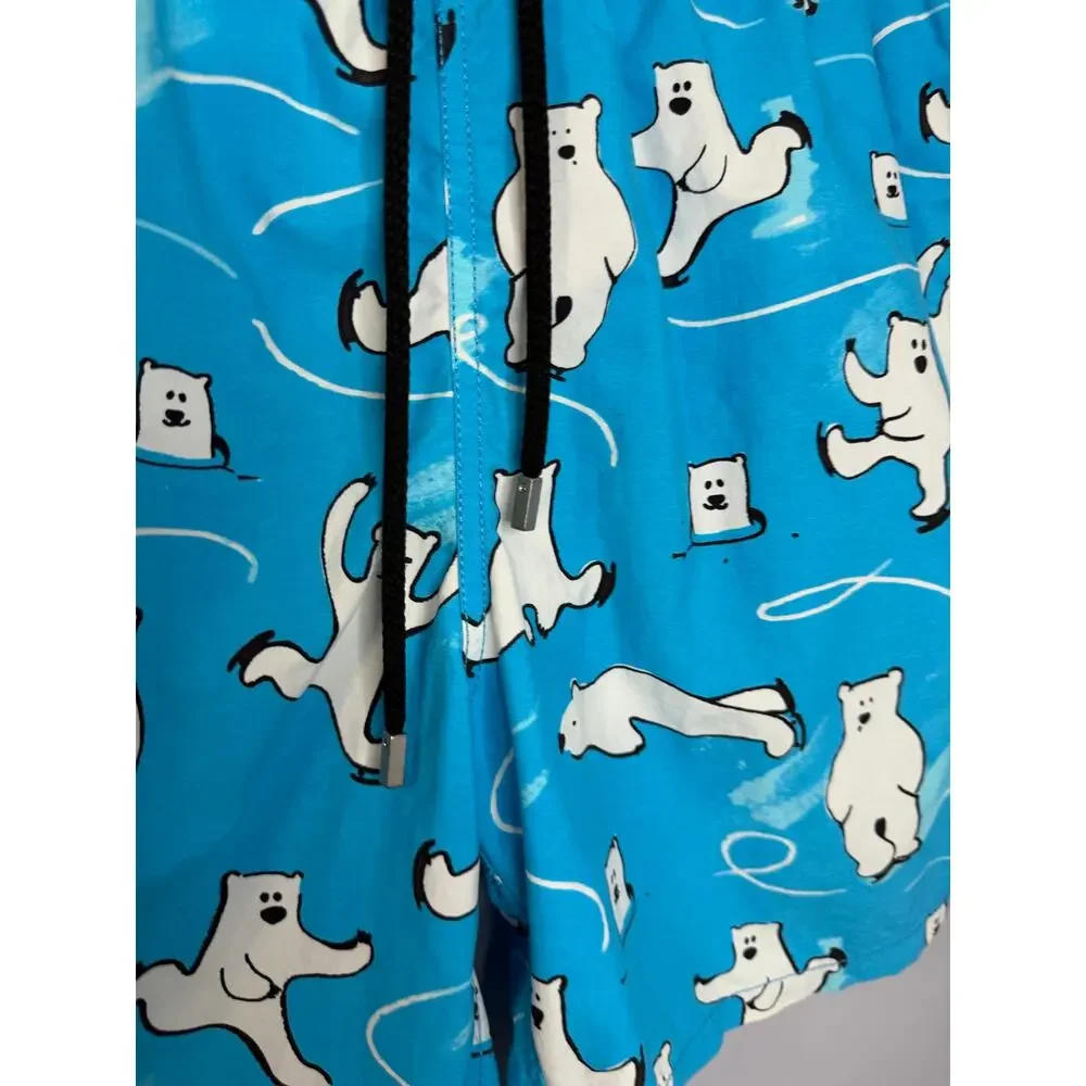 Vilebrequin Men's Moorea Bears on Ice Swim Trunk Blue Men's XL